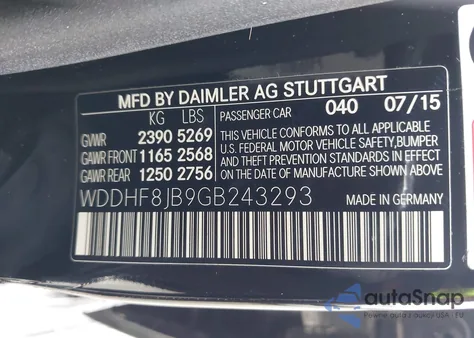 2016 Mercedes-Benz E 350 4Matic из США, поврежденный, VIN WDDHF8JB9GB243293